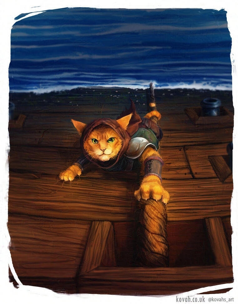 Pirate Climb - Illustration for Steamforged Games Animal Adventures