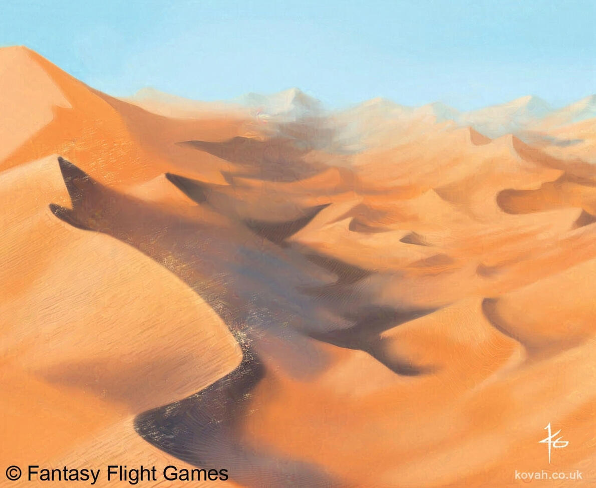 Burnt Sands - Card Illustration for Fantasy Flight Games