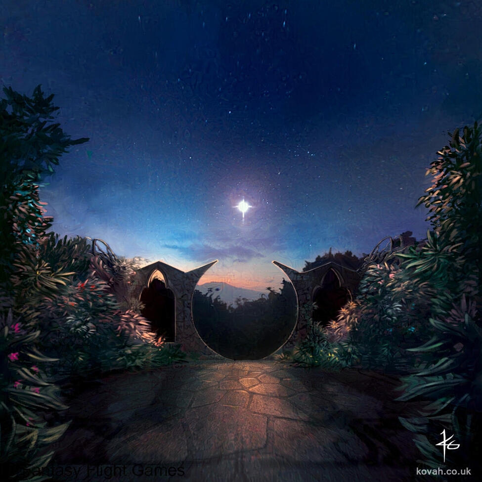 Elven Gate - Card Illustration for Fantasy Flight Games