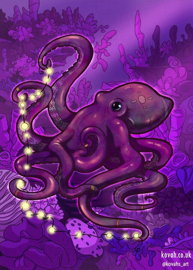 Octopus - Card Illustration for Animal Kingdoms