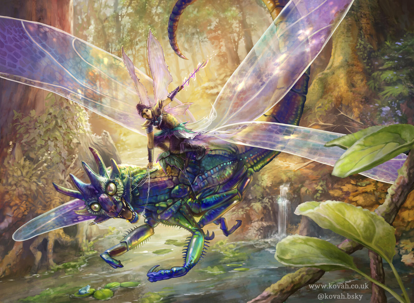 Artwork done for a mentorship, aiming to look like a Magic the Gathering card.